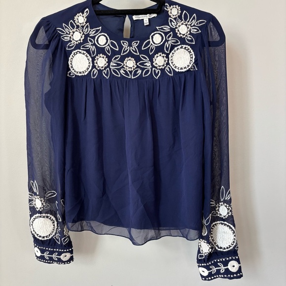 Rebecca Minkoff Embroidered Top Size S - Picture 1 of 10